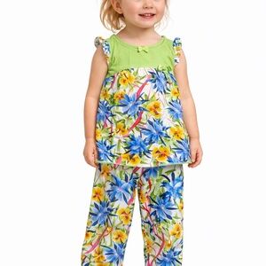 Adorable Girls 2-Piece Floral Set - Size 2T -
Bright, Playful & Like New